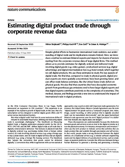 Estimating digital product trade through corporate revenue data